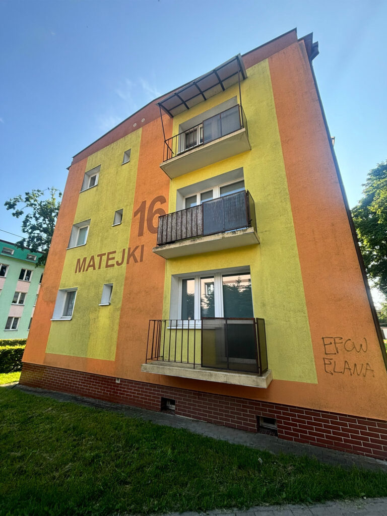 mycie elewacji bloku mieszkalnego w Wąbrzeźnie