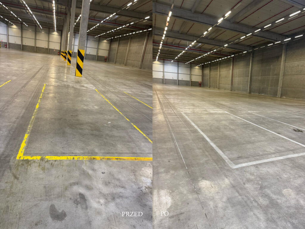 usuwanie pasów z posadzki